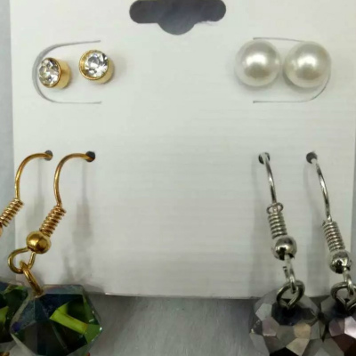 Korea Earrings Silver Crystal creative jewelry