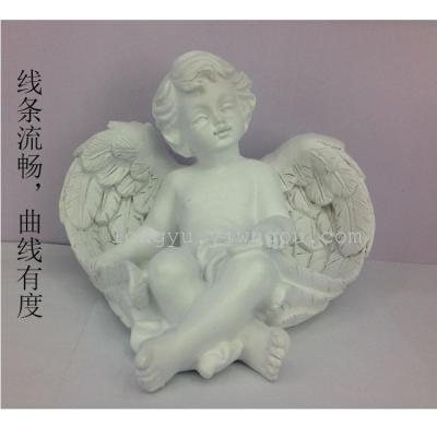 Pure White Resin Angel Resin Wings Doll Ornaments