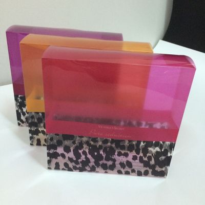 Cosmetic packaging box transparent PVC folding box custom