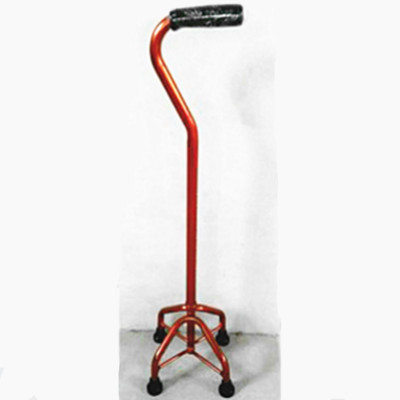 Aluminum alloy four-legged crutch.