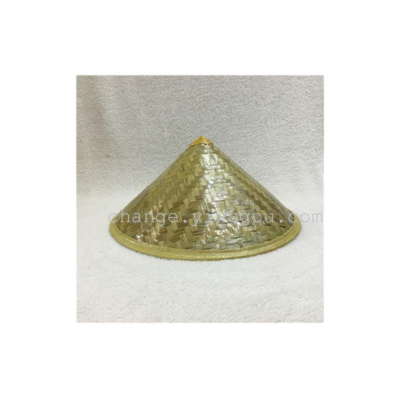 手编竹帽 斗笠 青皮斗笠 竹青 叶子帽 菠萝帽子 遮阳大檐畅销