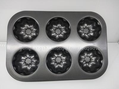 DIY cup cake baking tools with six iron mould die Muffin Cake Mold