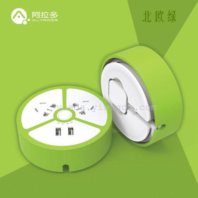 Creative fruit socket socket containing lemon U station chaxianban intelligent timing USB gifts