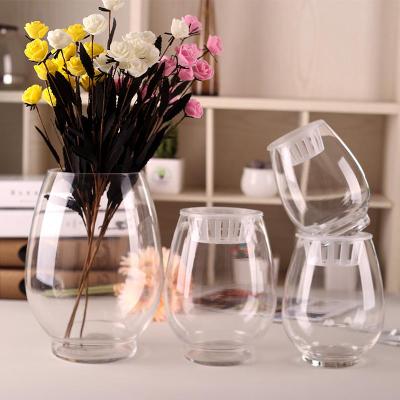 Glass Vase Transparent Scindapsus Aureus Hydroponic Plant Flowerpot Living Room Rib Ball Fish Tank round Hydroponic Ware