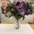 25 plum flower glass crystal vase table top vase.