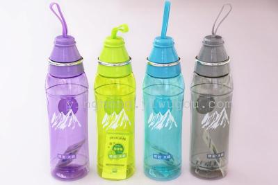 Plastic Water Cup Portable Sports Kettle Large Capacity Frosted Sports Bottle Student Traveling Water Bottle Handy Cup