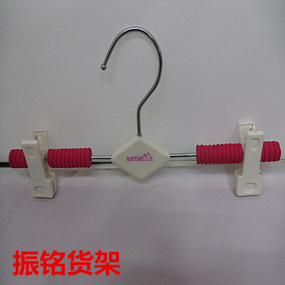 Colored children collodion antiskid clothes hangers, cartoon baby clothes hanger, trousers clips