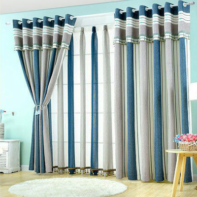 Autumn hot style supply manufacturers direct Mediterranean style cotton and linen chenille shading cloth vertical curtain cloth