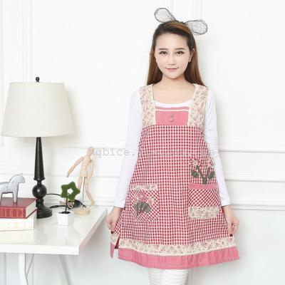 Household cotton apron Korean version princess flower jacket sleeve anti - fouling anti - dust protective clothing manufacturers wholesale supply