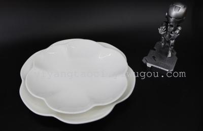 Hotel dining room household ceramic tableware dish shaped plate