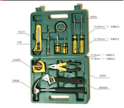 Hardware tools 12 sets of high-quality portable emergency box gift advertising portfolio tools