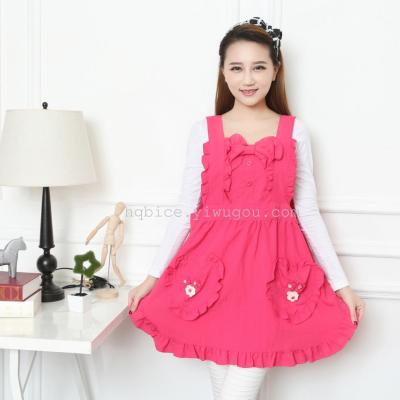 Hot fashion comfortable delicate peach heart vest export waterproof fashion princess apron vest blouse