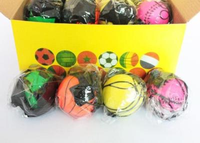 6.3 cm fluorescent rubber wrist elastic ball pet toy player throwing toy balls