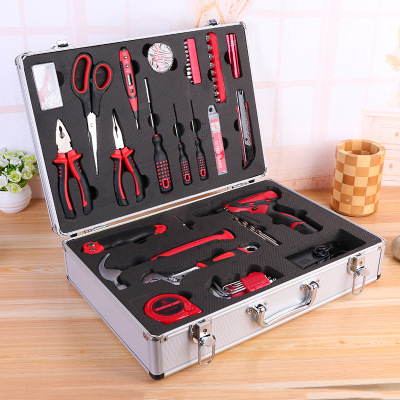Beautiful high-grade aluminum box 60 sets of household electric combined tools daquan a substitute