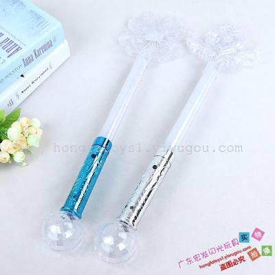 Magic wand glow toys colorful flash stick children girl props