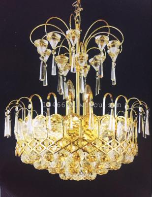 Manufacturer direct selling European Crystal LED living room lamp gold creative restaurant lighting