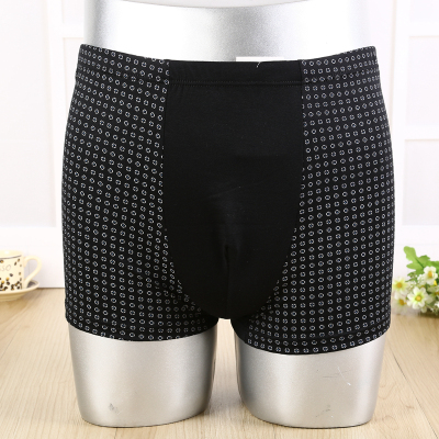 Men's fat milk bamboo fibre boxer briefs four corner underwear