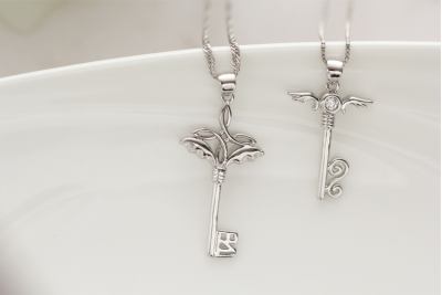 Korean couple cross pendant jewelry jewelry wholesale angel wings key note