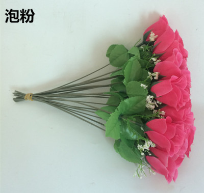 A small bud rose with little flowers on Valentine's day  Qixi Festival decorative flower artificial silk flower Букеты