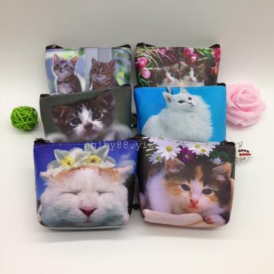 High quality innovative new ideas zero wallet animal cartoon cat cartoon zero wallet