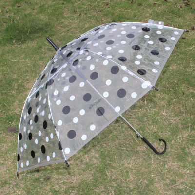POE Large dot transparent umbrella environmental umbrella