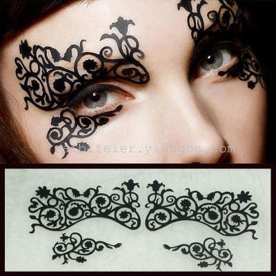 Creative arts hollow out matured paper cut eyes with eyeliner and false eyelash paste club stage show masquerade ball