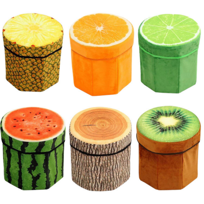 Imitation Fruit Folding Stool Watermelon Pineapple Stump Stool Cartoon Fruit Storage Stool