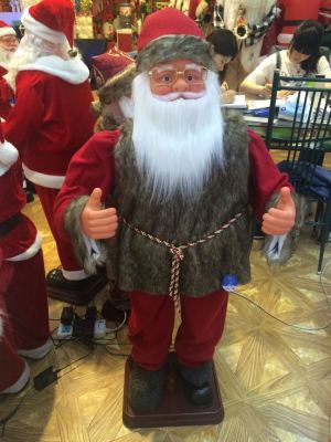 91231.2 meters Santa wears vest wearing socks for Christmas gifts dance music