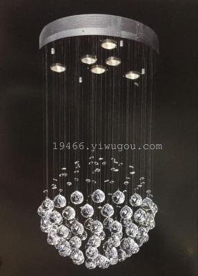 Factory direct and simple crystal ceiling lamp hanging stair lamp lights restaurant round the living room lamps