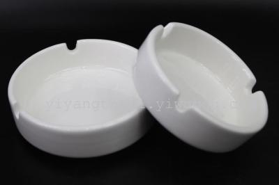 Classic white ceramic ashtray creative smoke plate is suitable for household Gaestgiveriet Hotel Restaurant