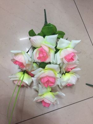 10 curling rose silk handmade flower flowers wholesale trade