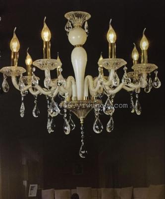 Manufacturer direct selling European style crystal pendant lamp candle lamp dining room lamp bedroom living room lamp
