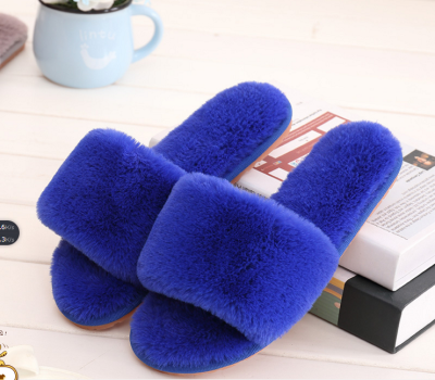The new autumn home confinement indoor anti-skid slippers plush floor a couple of female