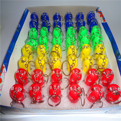 Children plastic glitter LED key chain gift small night lights spider-man