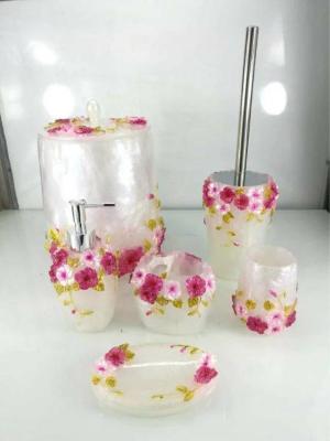 Resin bathroom suite bathroom toiletries crafts style six piece bathroom with a toilet brush