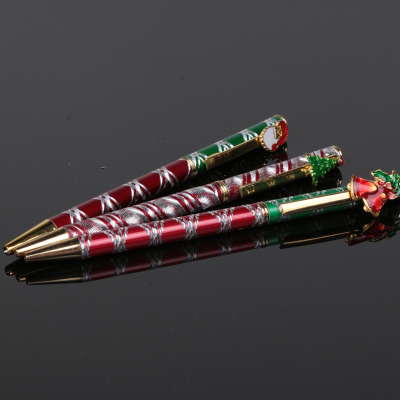 Custom top grade metal ball point pen metal ball point pen christmas pattern