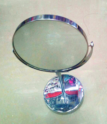 New metal desktop mirror, double-sided high-foot mirror, color hat mirror metal 7 inch iron edge make-up mirror