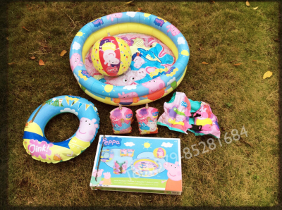 Peppa Pepe pig sister inflatable pool swimming ring arm ring