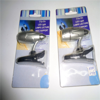 Plastic toys flashlight LED gift card clip Book lamp Nightlight