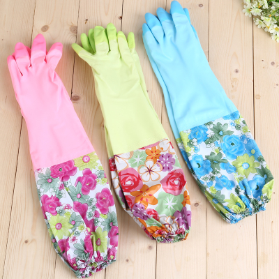 Dishwashing gloves waterproof rubber gloves kitchen durable household gloves