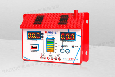 30A 12/24V house shaped solar charge and discharge controller