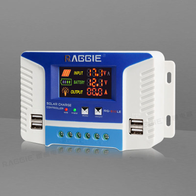 10A 12/24V solar charge and discharge controller with USB
