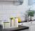 The kitchen sponge storage shelf sink detergent dispenser soap bottle