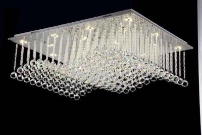 Manufacturer direct European style warm rectangular crystal lamp ceiling lamp LED placement bedroom living room lamp