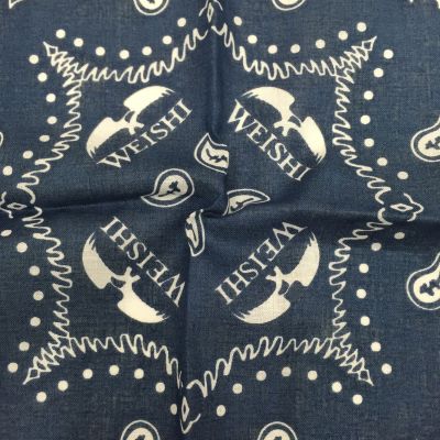 Super soft cotton printed headscarf with cashew pattern custom made by special washing process