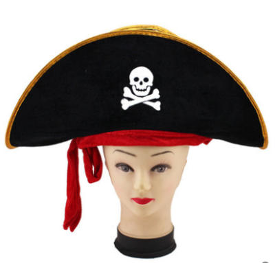 Halloween party props Caribbean Pirate Captain hat gold and silver Pirate Hat