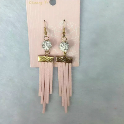 The popular Korean cashmere clay ball earrings creative high-end atmosphere