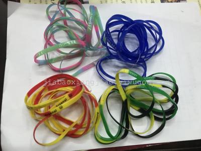185*5*1 color silicone bracelet, environmentally friendly products