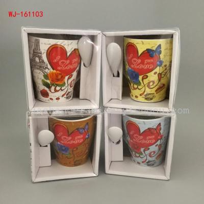 WEIJIA Valentine's Day gift series ceramic coffee mug