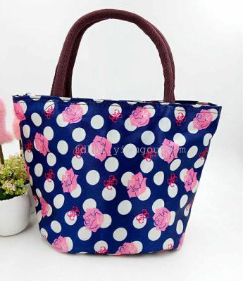 Printing medium Canvas Handbag Factory wholesale fashion lunch boxes lunch bag handbag new mommy